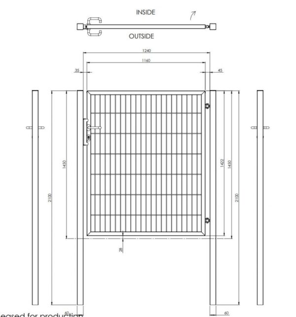 panelhegnslåge sort